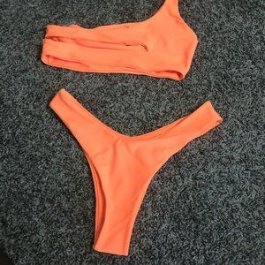 A orange swimsuit
